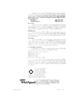 Preview for 16 page of Whirlpool RJE-953PP Use And Care Manual