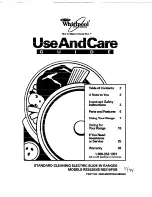 Whirlpool RS3025XB Use And Care Manual preview