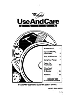 Whirlpool RS6105XB Use And Care Manual preview