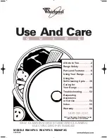 Preview for 1 page of Whirlpool RS610PXG Use And Care Manual