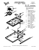 Preview for 1 page of Whirlpool RS610PXGN0 Cooktop Parts