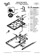 Whirlpool RS610PXGV8 Cooktop Parts предпросмотр