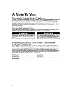 Preview for 2 page of Whirlpool RS6755XB Use & Care Manual