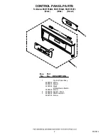 Предварительный просмотр 2 страницы Whirlpool RS675PXGB8 Parts List