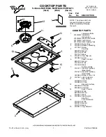 Whirlpool RS675PXGB9 Cooktop Parts preview