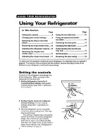 Предварительный просмотр 8 страницы Whirlpool RT17DK Using Manual