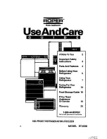 Whirlpool RT25BK Use And Care Manual preview