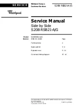 Preview for 1 page of Whirlpool S20B RSB21-A Service Manual