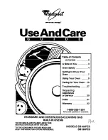 Предварительный просмотр 1 страницы Whirlpool SB100PED Use And Care Manual