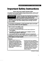 Preview for 3 page of Whirlpool SC8630EB Use And Care Manual