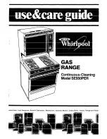 Whirlpool SE950PER Use & Care Manual preview