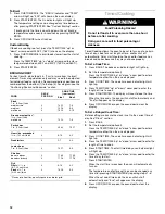 Preview for 12 page of Whirlpool SES380MS0 Use And Care Manual