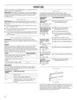 Предварительный просмотр 8 страницы Whirlpool SF110AXSQ1 Use & Care Manual