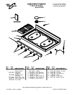 Whirlpool SF110AXSQ2 Parts List preview