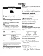 Preview for 6 page of Whirlpool SF265LXTB2 Use & Care Manual