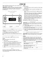 Preview for 8 page of Whirlpool SF3020EKQ3 Use And Care Manual