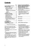 Preview for 2 page of Whirlpool SF302OEW SF302BSW Use & Care Manual