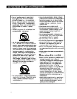 Preview for 4 page of Whirlpool SF310PEA Use And Care Manual