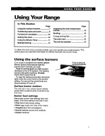 Preview for 7 page of Whirlpool SF310PEA Use And Care Manual