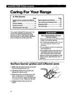 Preview for 16 page of Whirlpool SF310PEA Use And Care Manual