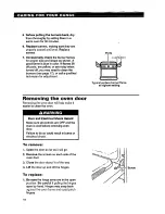 Preview for 18 page of Whirlpool SF310PEA Use And Care Manual