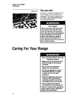 Preview for 12 page of Whirlpool SF310PEW Use And Care Manual