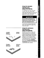 Preview for 17 page of Whirlpool SF310PEW Use And Care Manual