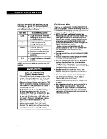 Preview for 8 page of Whirlpool SF314PSY Use & Care Manual