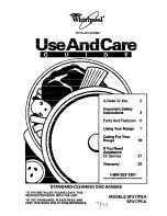 Whirlpool SF317PCA Use And Care Manual preview