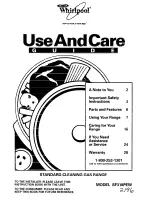 Предварительный просмотр 1 страницы Whirlpool SF318PEW Use And Care Manual