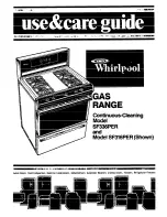 Whirlpool SF31GPER Use & Care Manual preview