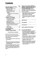 Preview for 2 page of Whirlpool SF31OOEW Use & Care Manual