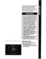 Preview for 7 page of Whirlpool SF31OOEW Use & Care Manual