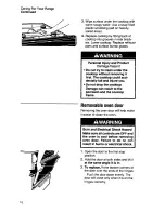 Preview for 16 page of Whirlpool SF31OOEW Use & Care Manual