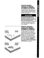 Preview for 17 page of Whirlpool SF31OOEW Use & Care Manual