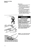 Preview for 18 page of Whirlpool SF31OOEW Use & Care Manual