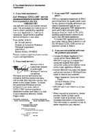 Preview for 24 page of Whirlpool SF31OOEW Use & Care Manual