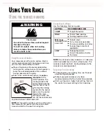 Preview for 6 page of Whirlpool SF362BEG Use & Care Manual