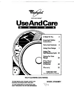 Whirlpool SF365BEY Use And Care Manual preview