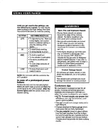 Preview for 8 page of Whirlpool SF365BEY Use And Care Manual