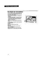 Preview for 10 page of Whirlpool SF367PEY Use And Care Manual