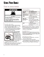 Preview for 6 page of Whirlpool SF377PEG Use & Care Manual