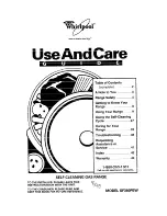 Preview for 1 page of Whirlpool SF380PEW Use And Care Manual