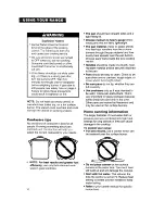 Preview for 10 page of Whirlpool SF380PEW Use And Care Manual