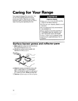 Preview for 32 page of Whirlpool SF380PEW Use And Care Manual