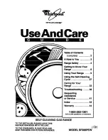 Whirlpool SF388PEW Use And Care Manual preview