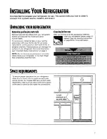 Предварительный просмотр 7 страницы Whirlpool Side by side Refrigerator/Freezer Use & Care Manual