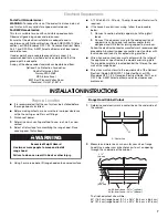 Предварительный просмотр 7 страницы Whirlpool Slide-Out Range Hood Installation And Use Manual