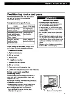 Preview for 9 page of Whirlpool SS310PEB Use And Care Manual