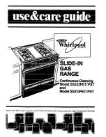 Whirlpool SS313PET Use & Care Manual preview